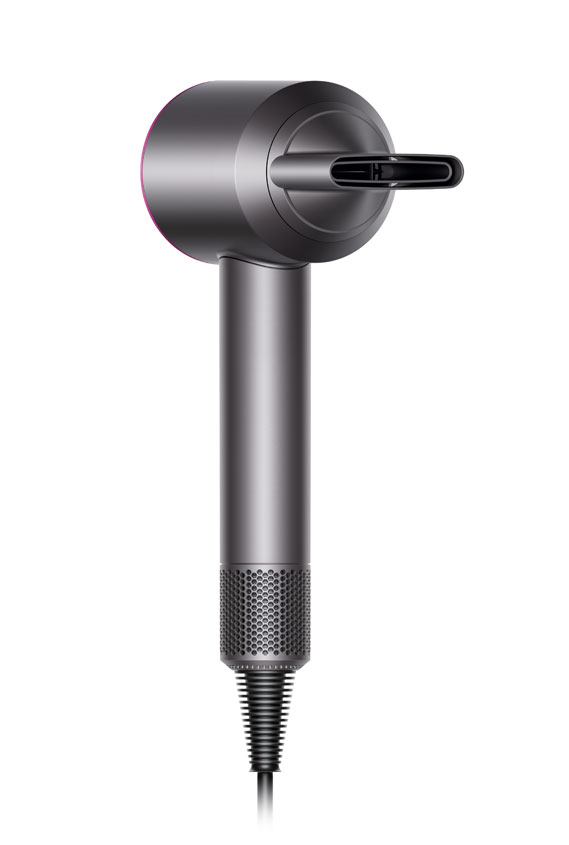 The Dyson Supersonic&trade; hair dryer, fitted with styling concentrator
